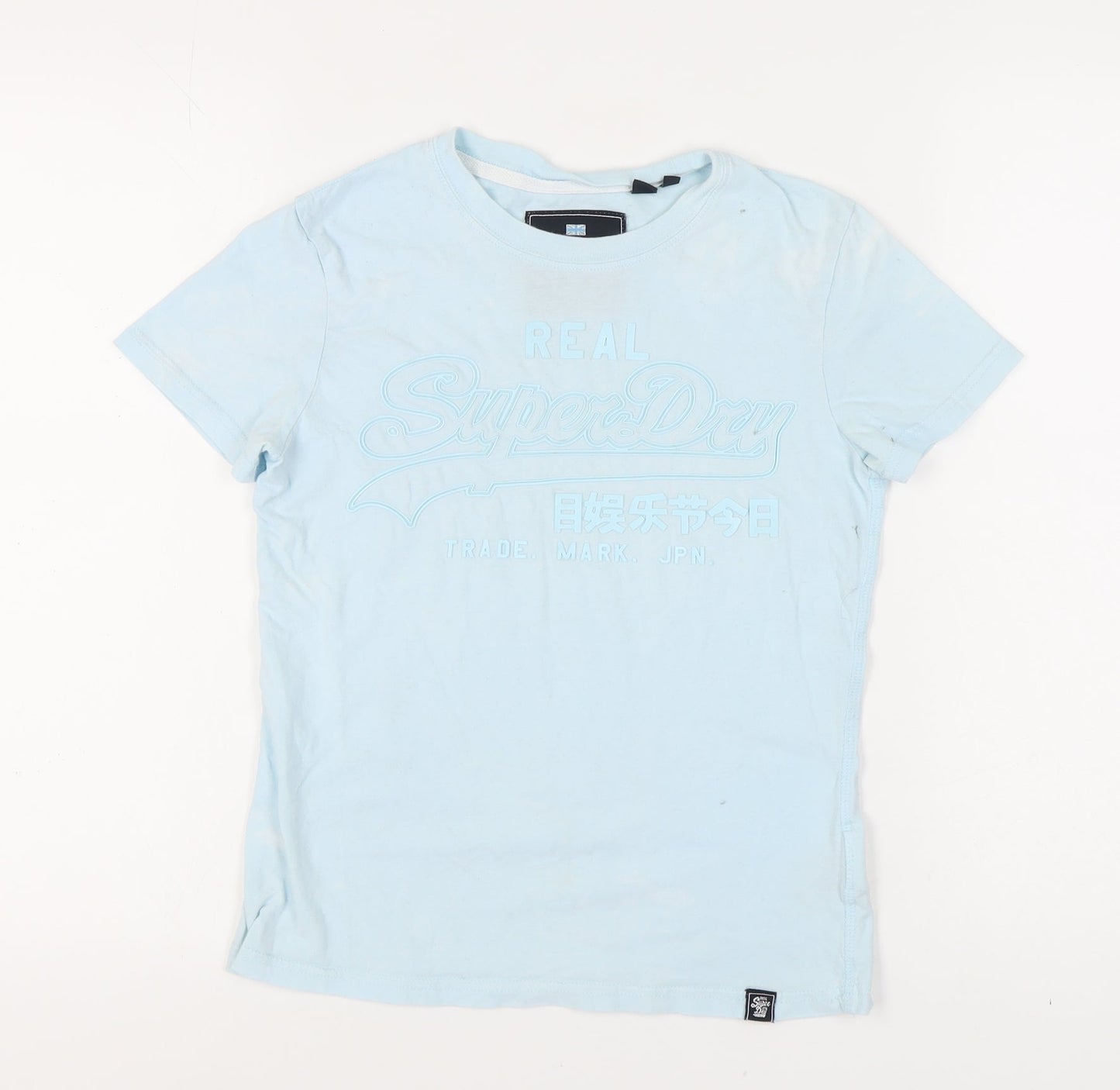 Womens UK Size 6 Superdry Blue Basic T-Shirt