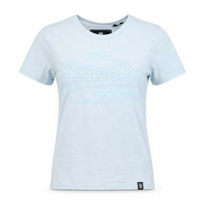 Womens UK Size 6 Superdry Blue Basic T-Shirt
