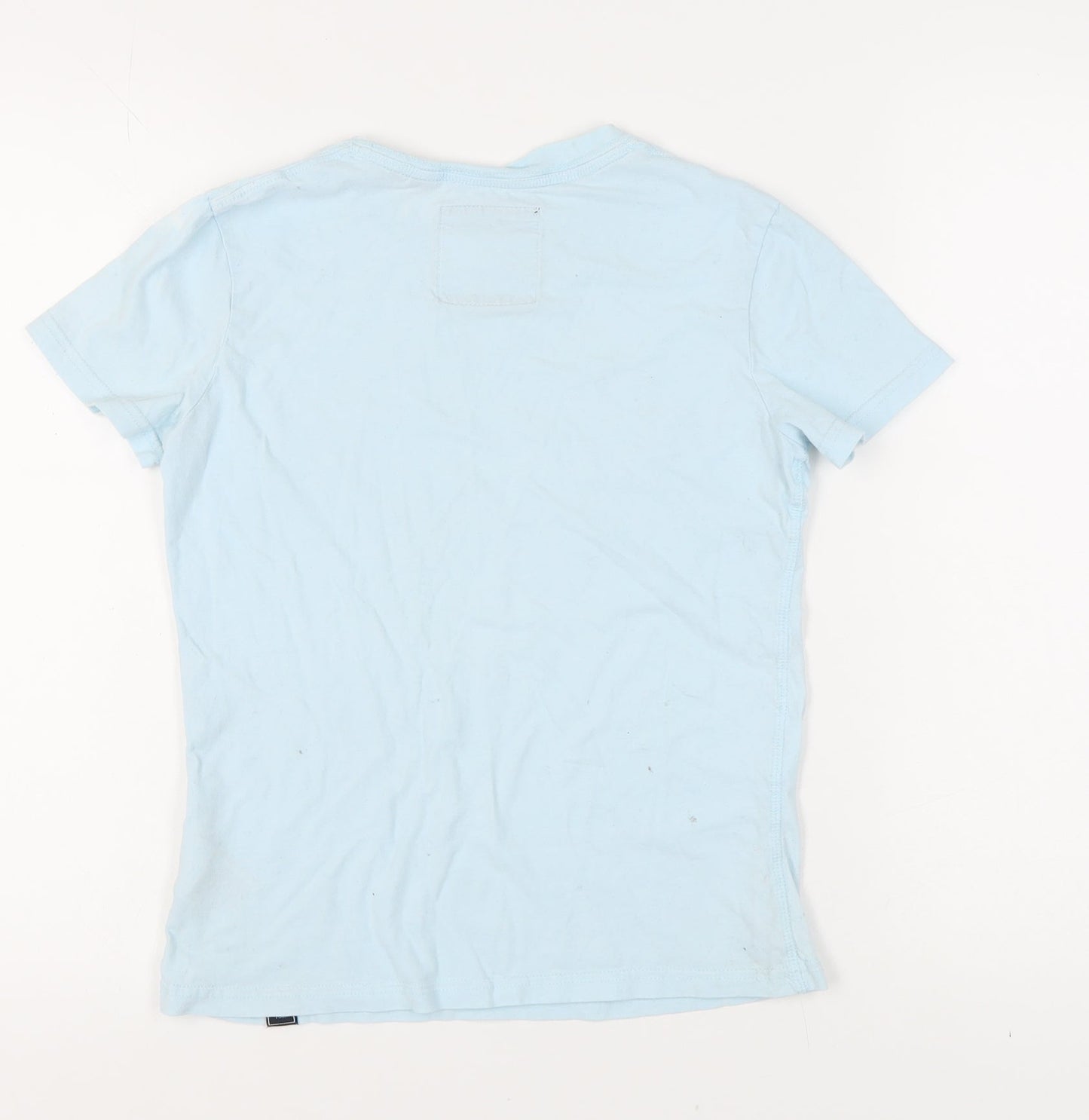 Womens UK Size 6 Superdry Blue Basic T-Shirt