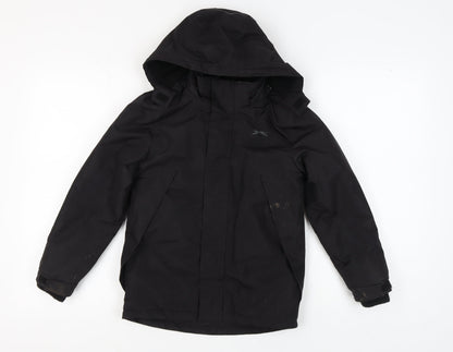 Slazenger Boys Black Hooded Winter Jacket 9-10 Years