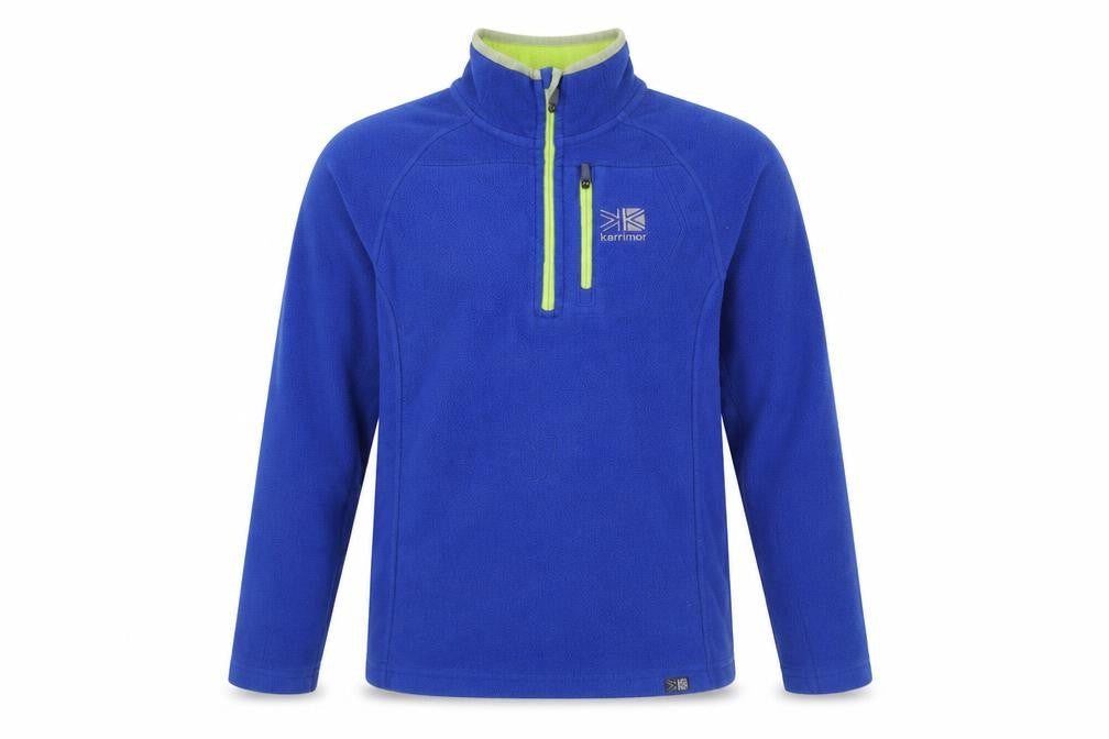 Front view of Karrimor boys’ blue fleece sweatshirt 9-10 years