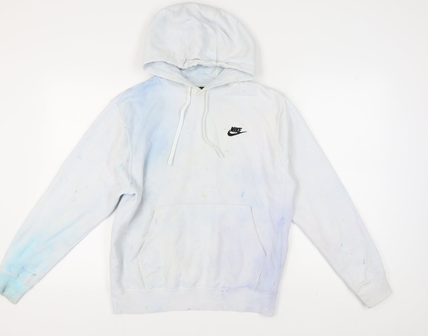 Nike Women's White Hoodie Small, Logo, Hooded, Cotton