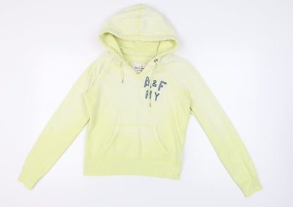 Abercrombie & Fitch Women's Yellow Pullover Hoodie, M