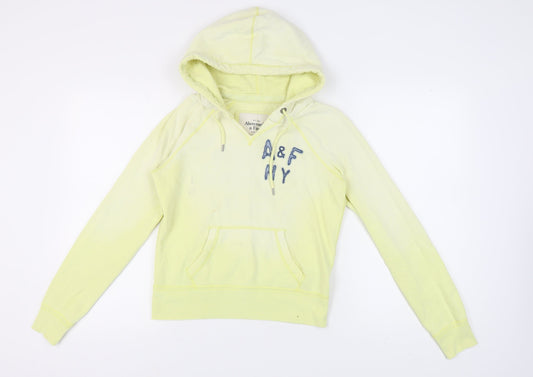 Abercrombie & Fitch Women's Yellow Pullover Hoodie, M