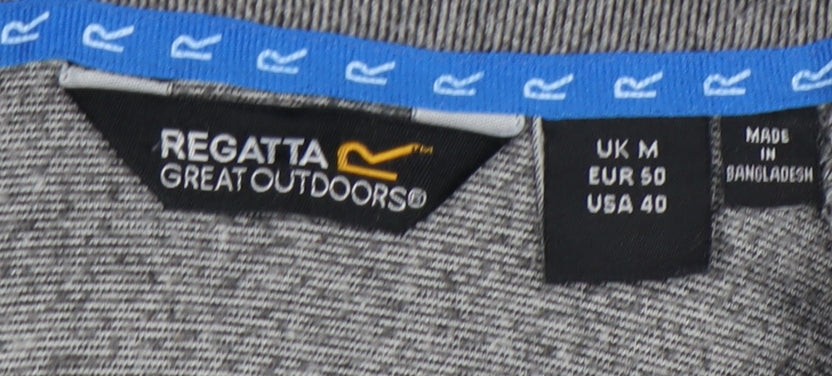 Mens UK Size M Regatta Grey 1/4 Zip Sweatshirt