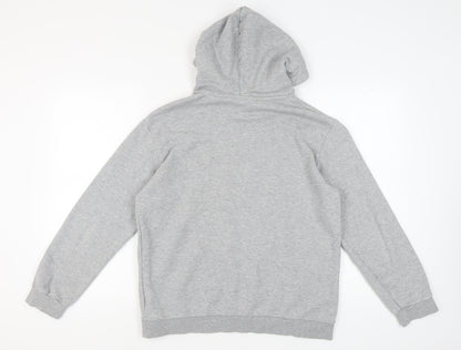 Adidas Grey M Unisex Pullover Hoodie - Sports Logo Style