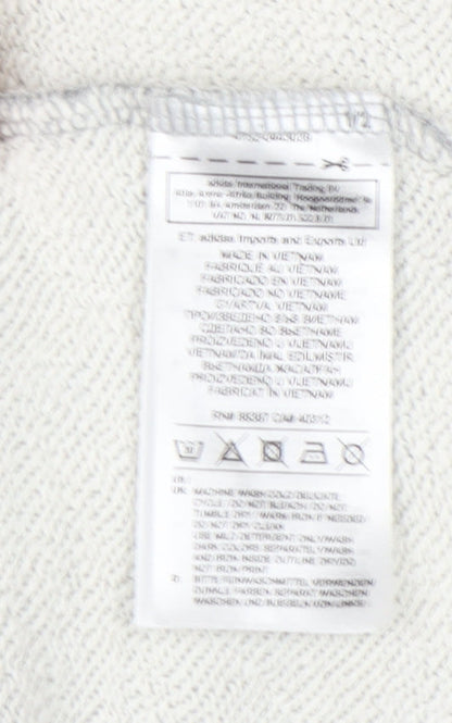 Adidas Grey M Unisex Pullover Hoodie - Sports Logo Style