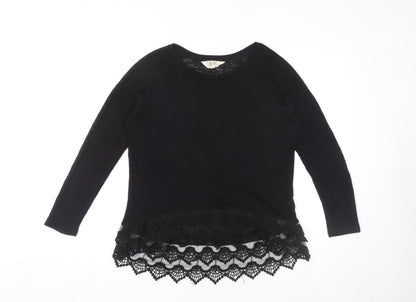 Womens UK Size 12 Nine by Savannah Miller Black Pullover Jumper