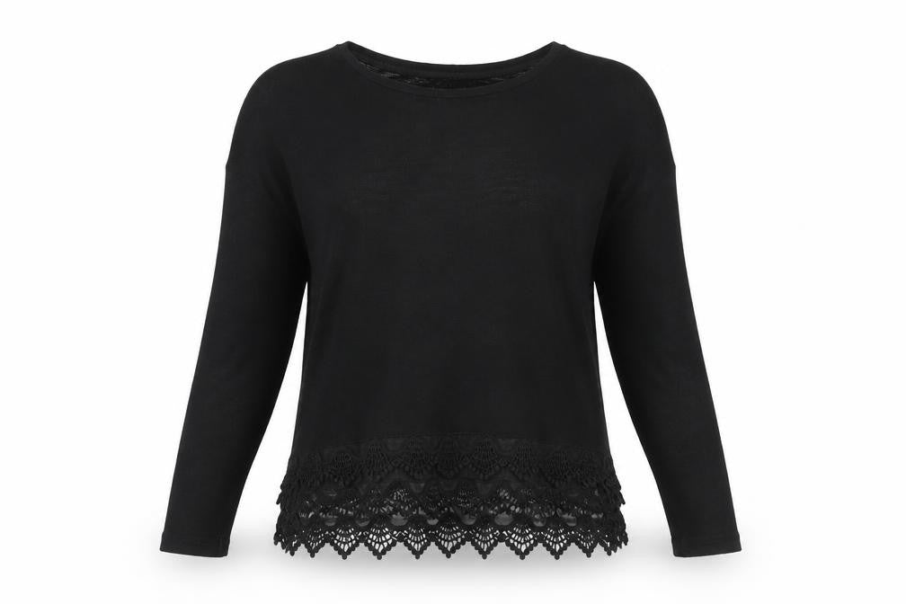 Womens UK Size 12 Nine by Savannah Miller Black Pullover Jumper