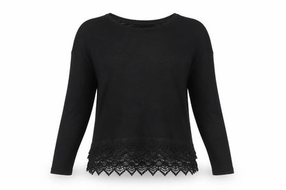 Womens UK Size 12 Nine by Savannah Miller Black Pullover Jumper