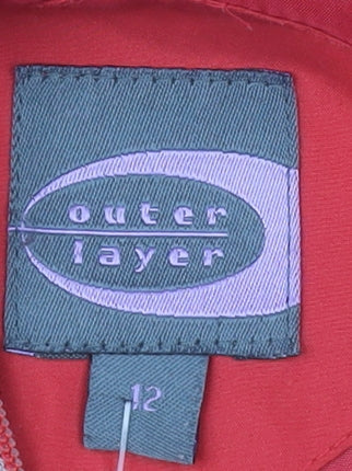 Outer Layer Women's Red Rain Coat Size 12