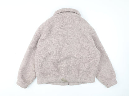 New Look Women's Beige Fleece Puffer Jacket Size M