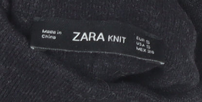 Zara Women’s Black Midi Sheath Dress S - Sleeveless Chic