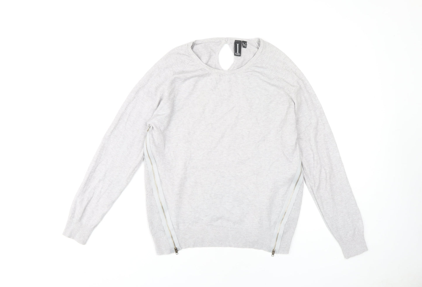 Womens UK Size 10 Izabel London Grey Pullover Jumper