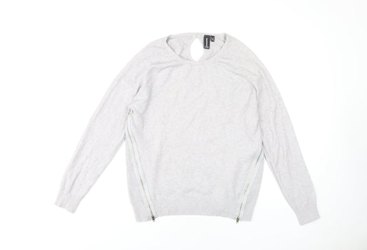 Womens UK Size 10 Izabel London Grey Pullover Jumper