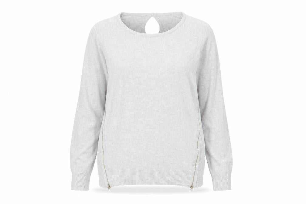 Womens UK Size 10 Izabel London Grey Pullover Jumper