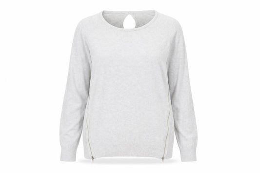 Womens UK Size 10 Izabel London Grey Pullover Jumper