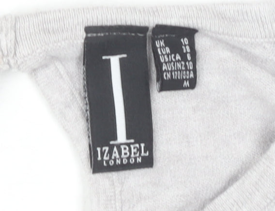 Womens UK Size 10 Izabel London Grey Pullover Jumper