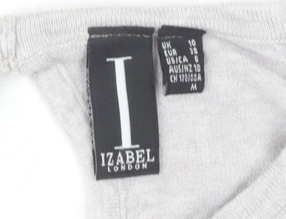 Womens UK Size 10 Izabel London Grey Pullover Jumper