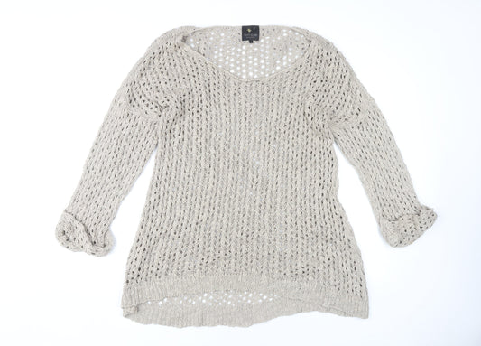Womens UK Size 16 River Island Beige Pullover Jumper