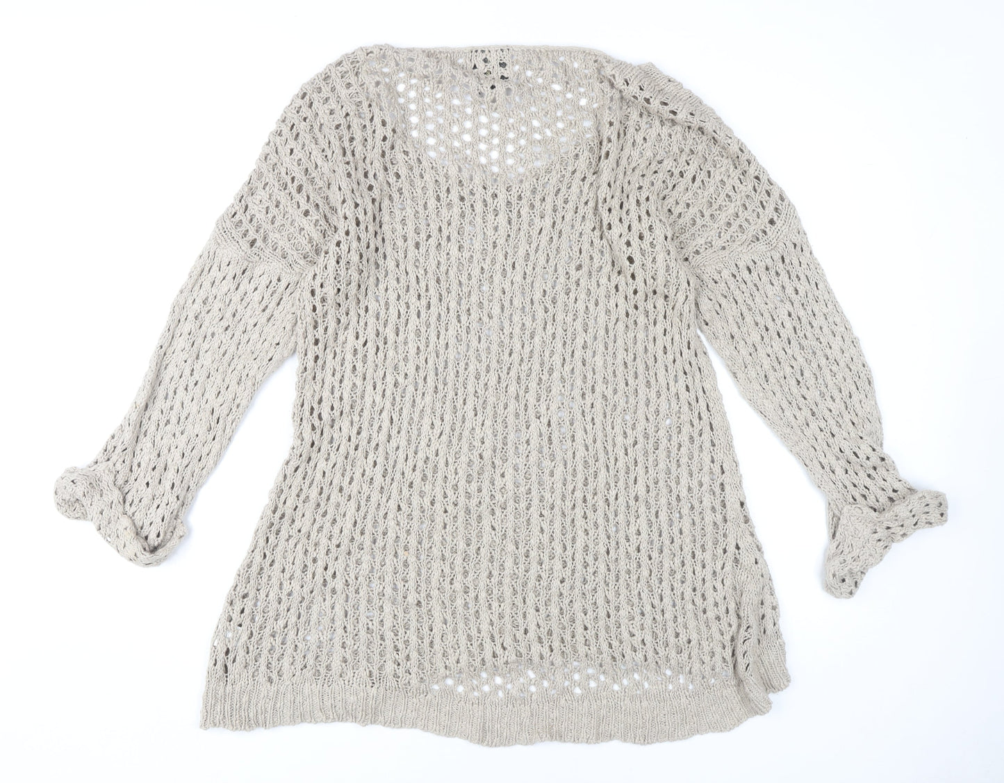 Womens UK Size 16 River Island Beige Pullover Jumper