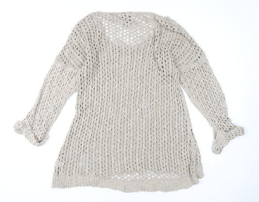 Womens UK Size 16 River Island Beige Pullover Jumper