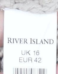 Womens UK Size 16 River Island Beige Pullover Jumper