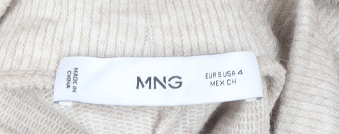 Womens UK Size S MNG Beige Pullover Jumper