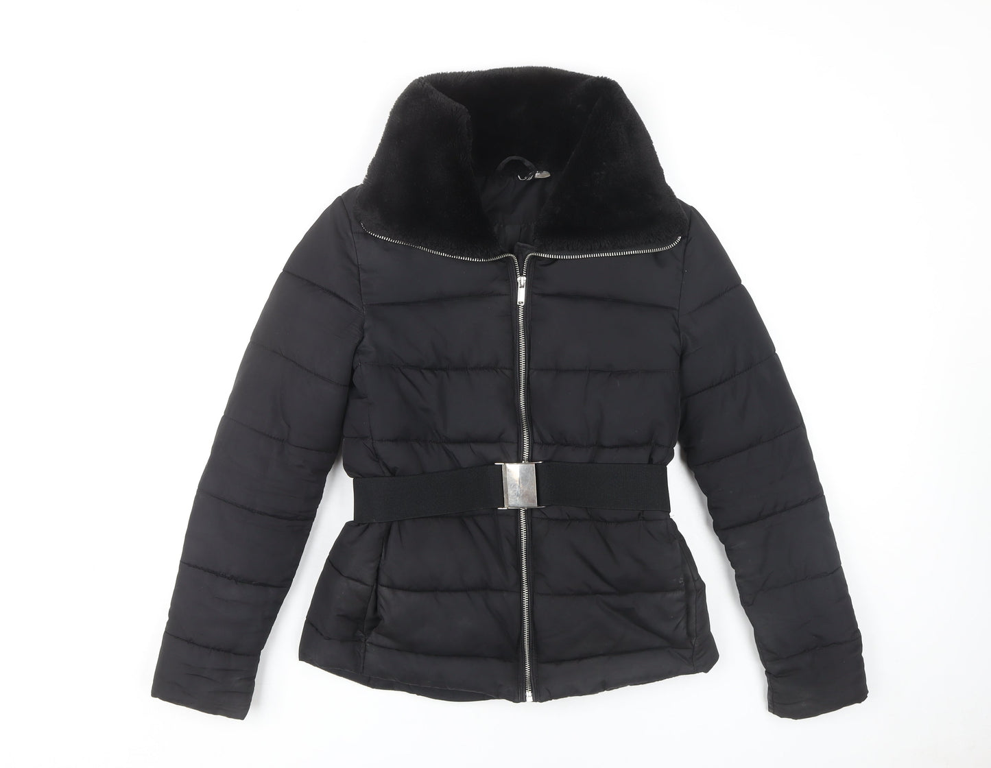 Womens UK Size 6 Divided Black Puffer Jacket