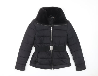 Womens UK Size 6 Divided Black Puffer Jacket