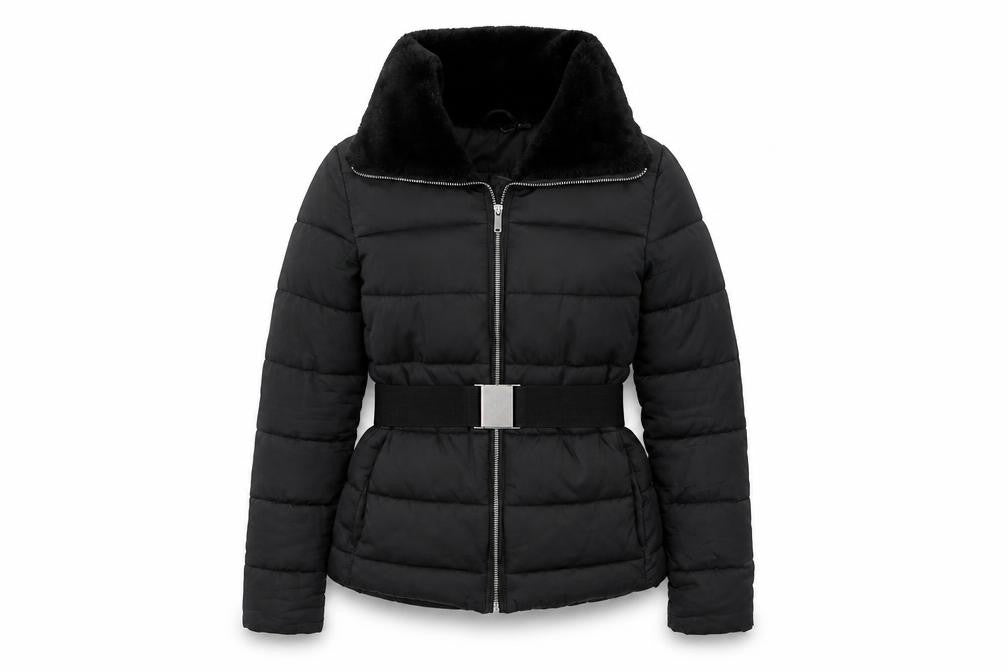 Womens UK Size 6 Divided Black Puffer Jacket
