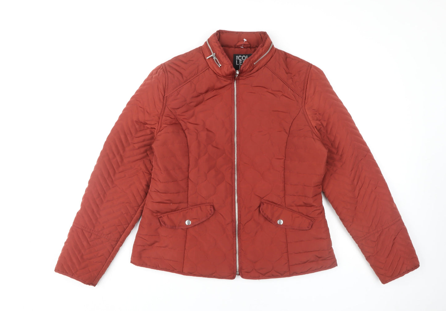 Womens UK Size 14 Debenhams Red Quilted Coat