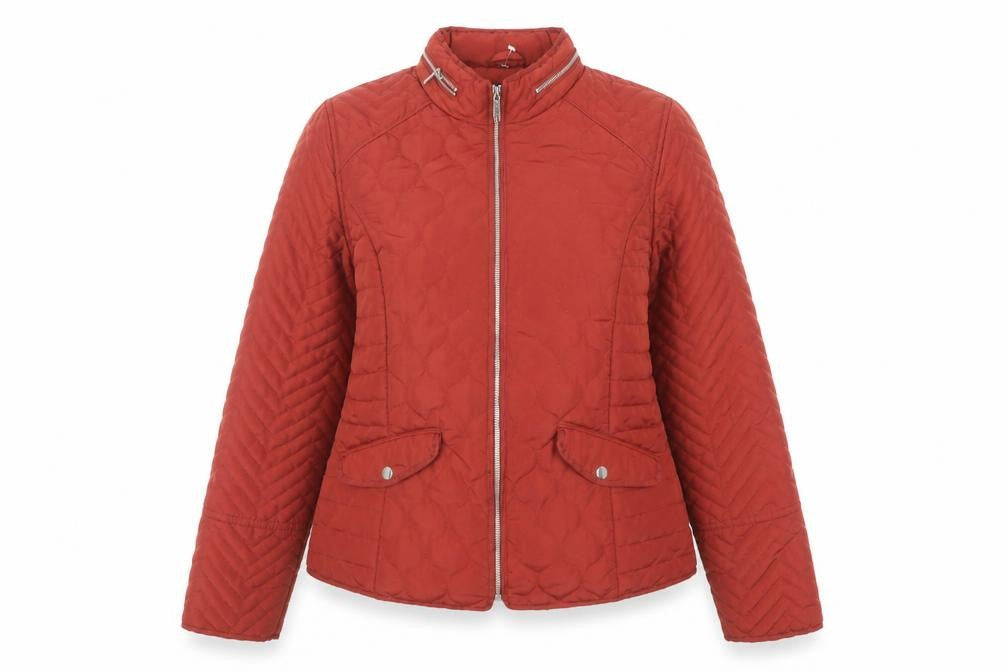 Womens UK Size 14 Debenhams Red Quilted Coat