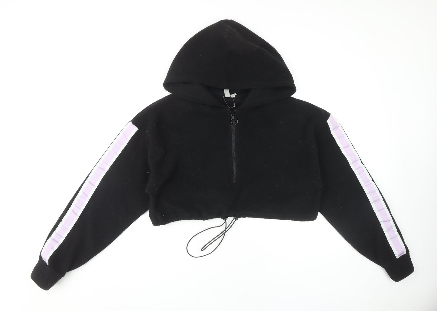 Womens UK Size M ASOS Black Full Zip Hoodie