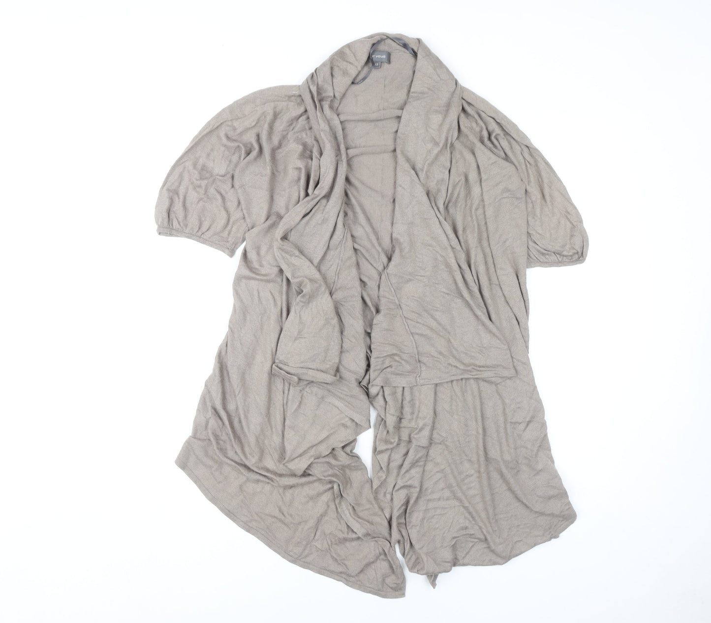 Womens UK Size 12 Et Vous Beige Cape Jumper