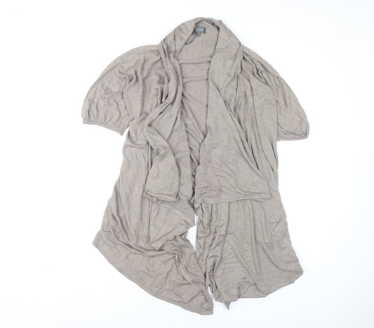 Et Vous Women's Beige Open Front Cape Jumper Size 12