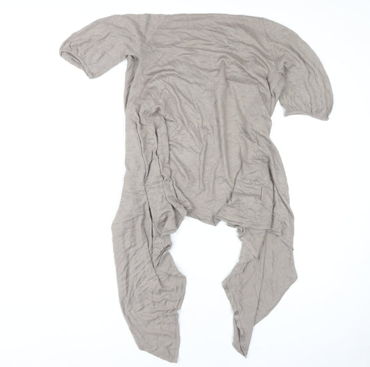 Et Vous Women's Beige Open Front Cape Jumper Size 12