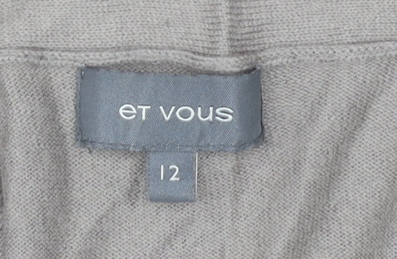 Womens UK Size 12 Et Vous Beige Cape Jumper