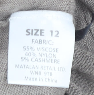Womens UK Size 12 Et Vous Beige Cape Jumper