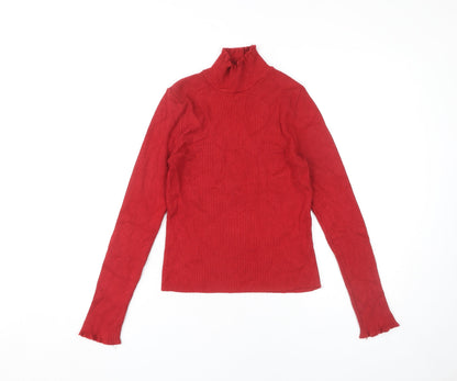 Womens UK Size L Stradivarius Red Pullover Jumper
