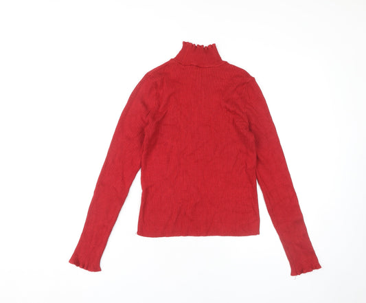 Womens UK Size L Stradivarius Red Pullover Jumper