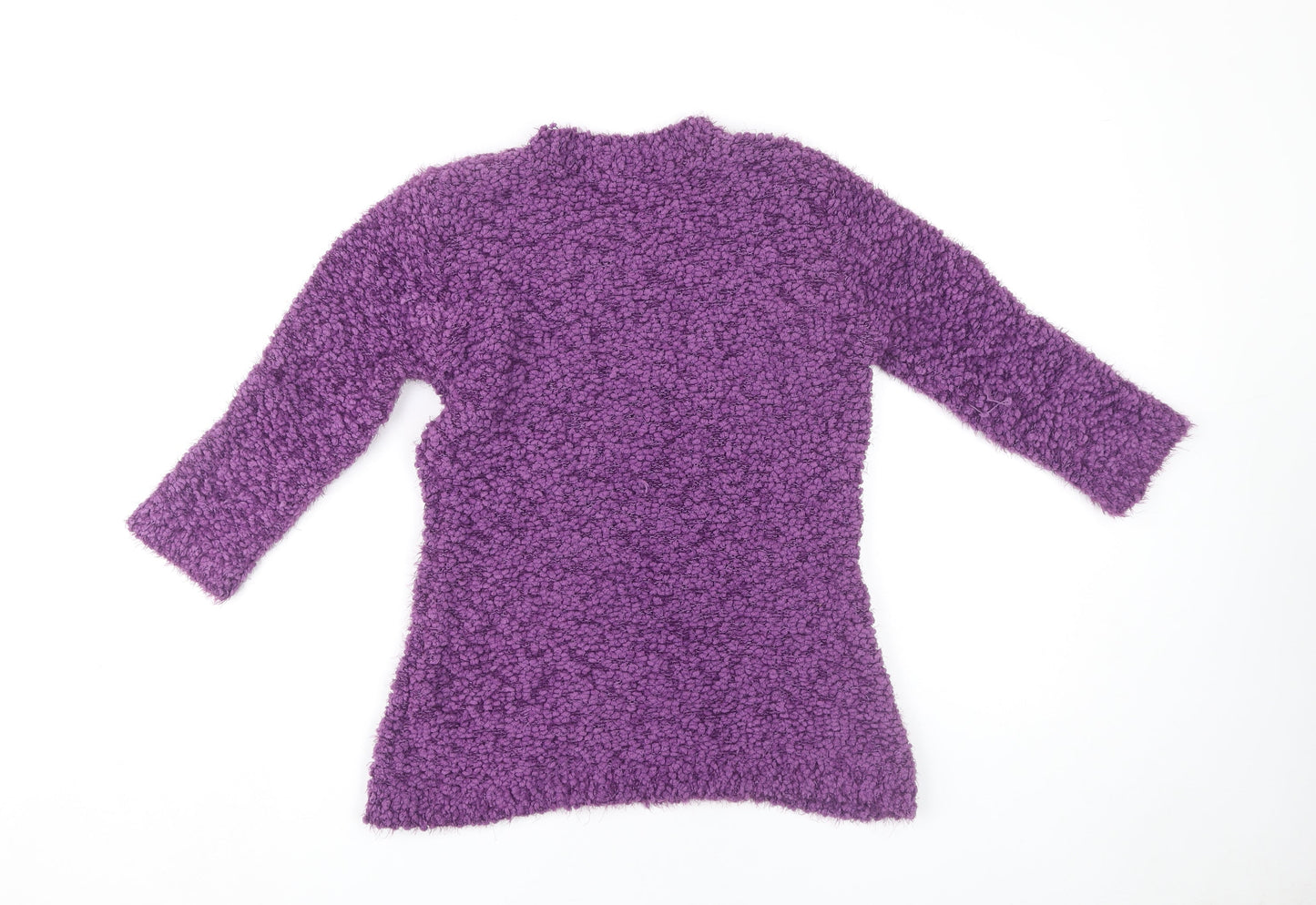 Bm Collectiv Women's Purple Pullover Jumper Size S