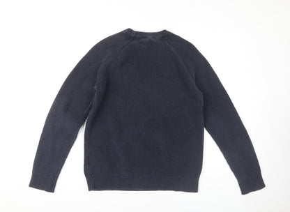 Selected Homme Men's Blue Pullover Jumper, Size L
