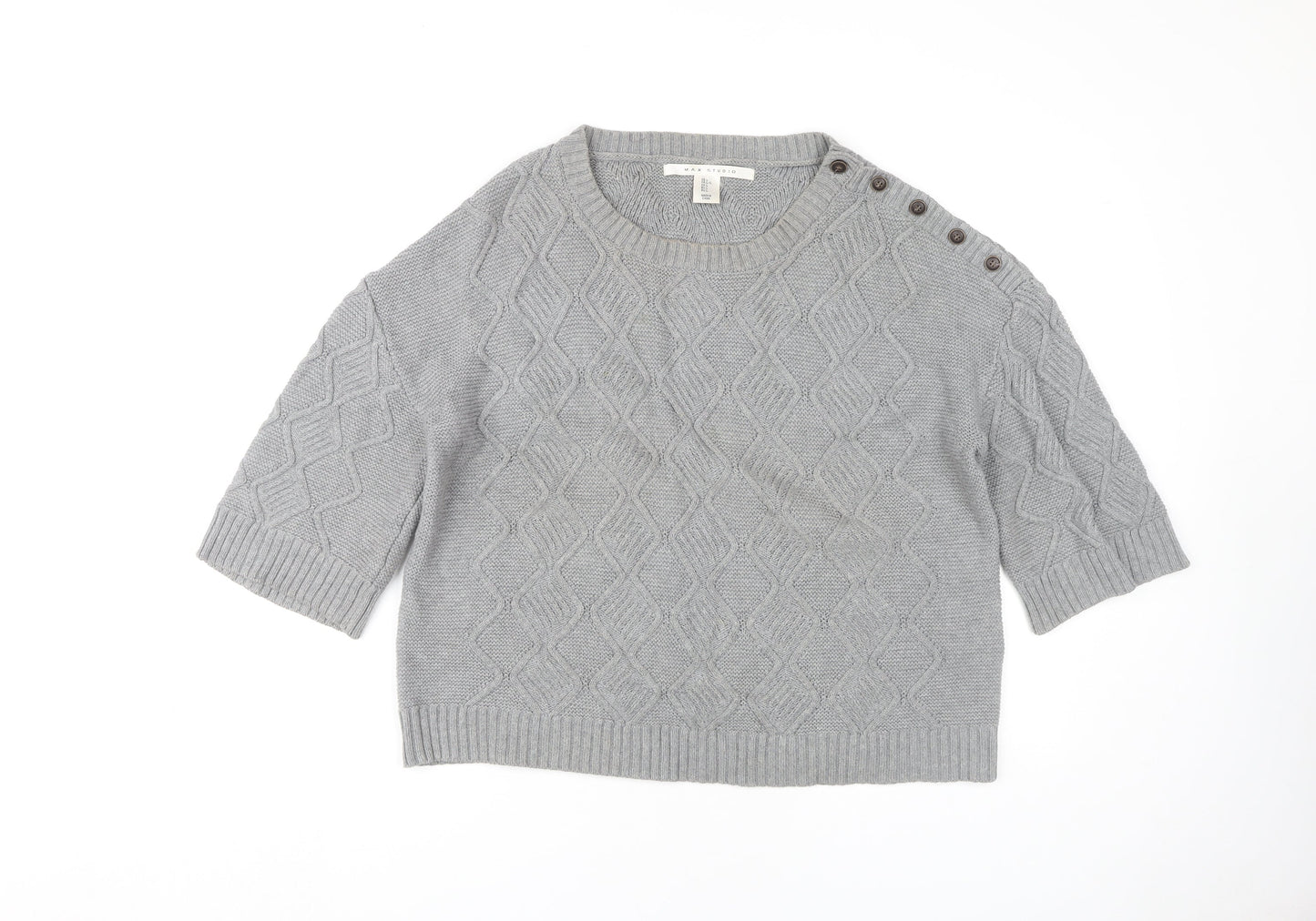 Womens UK Size L Max Studio Grey Pullover Jumper