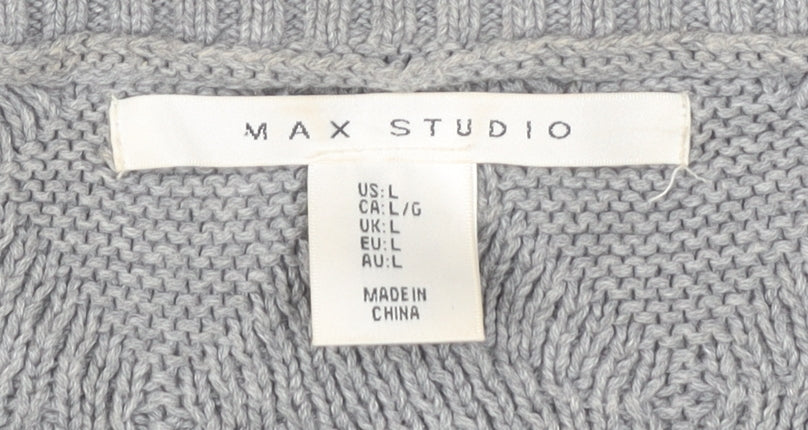 Womens UK Size L Max Studio Grey Pullover Jumper