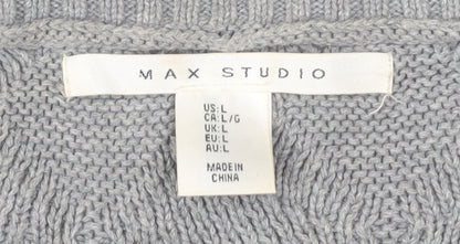 Womens UK Size L Max Studio Grey Pullover Jumper