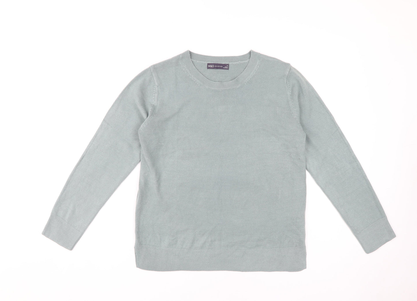 Womens UK Size 12 Marks and Spencer Green Pullover Jumper