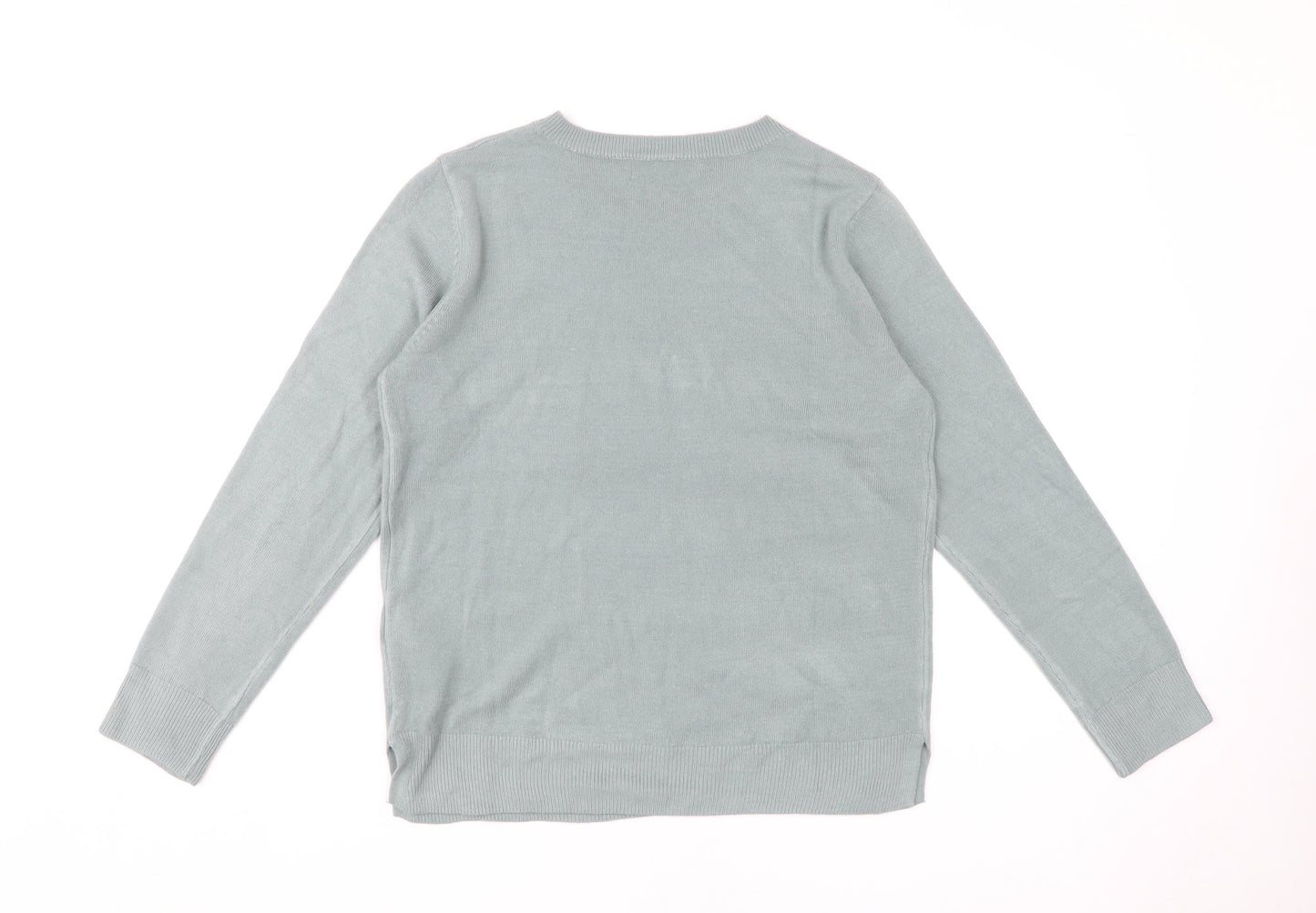 Womens UK Size 12 Marks and Spencer Green Pullover Jumper