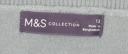 Womens UK Size 12 Marks and Spencer Green Pullover Jumper