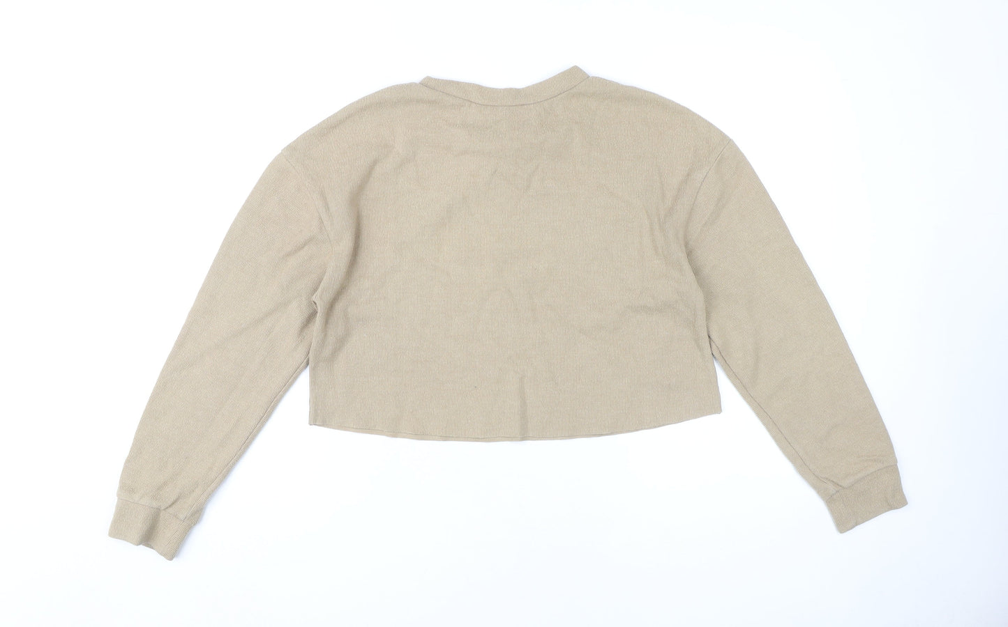 Zara Women's Beige Pullover Sweatshirt Size 8